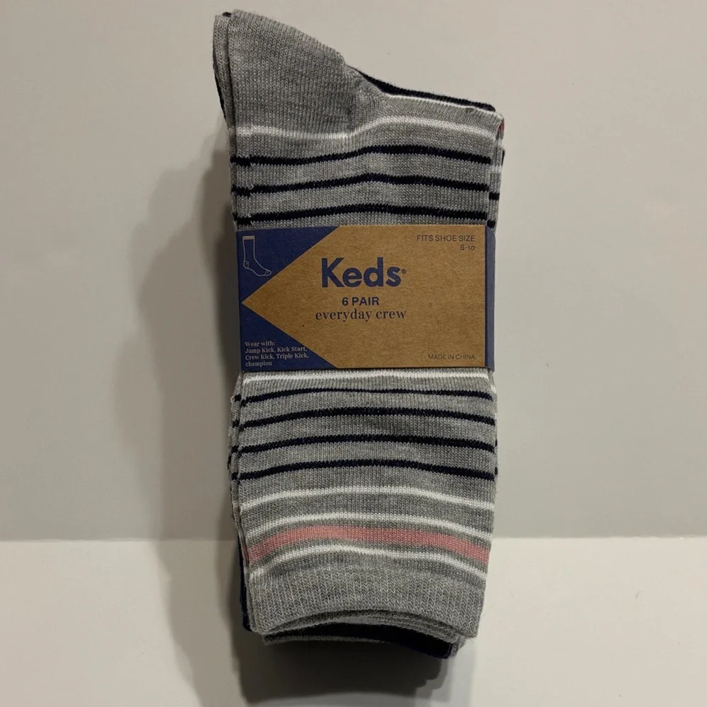 Keds Women's Crew Socks 6 Pack